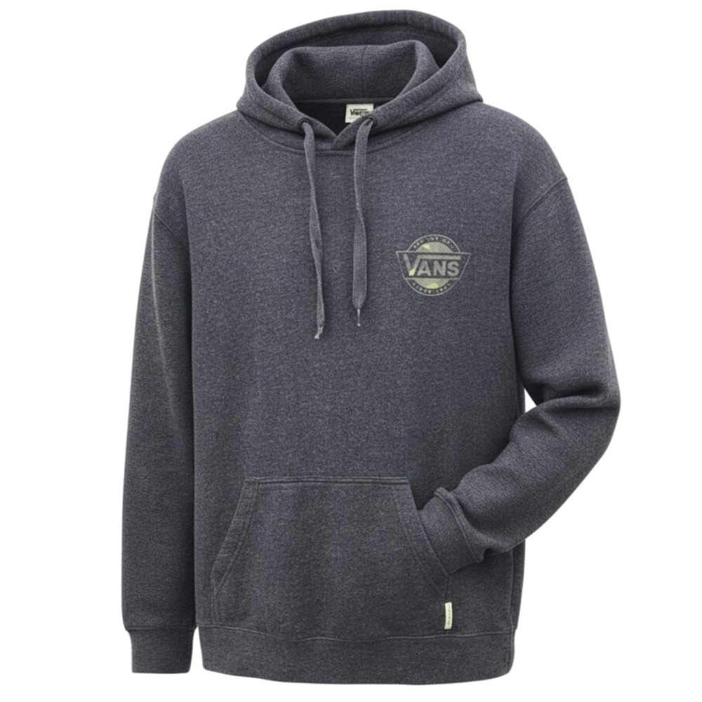 Men's Vans Off The Wall Gray Pullover Hoodie Fleece Logo Size Small